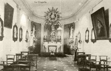 Interieur kapel Kasteel Slotendries in 1930, foto verzameling Naudts Jacques