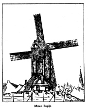 Tekening molen Begijn, Leon De Wilde, 1924