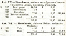 In artikel 77 van de Legger van de Poppkaart van Oostakker staat weduwe Van Bouchaute als eigenares van de Rosmolen